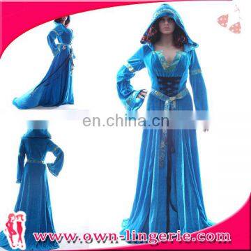 Elegant Renaissance Long Dress Female Costume Halloween Costume photo-6