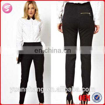 New Fashion Black Ladies Formal Wear Baggy Pants Formal Trousers For Women