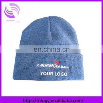 Hot Selling Custom Embroidery Logo Hats 100% Acrylic Knitted Caps