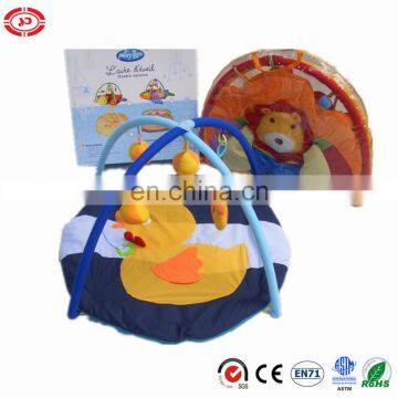 Yellow cute duck patch soft plush baby crawling gift mat