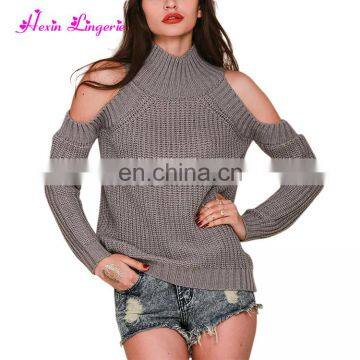 Private Label 5 Colors High Neck Long Sleeves Custom Oversized Cashmere Sweater