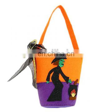 MCH-2325 New funny wholesale Halloween decoartion non-woven witch candy bag for kids