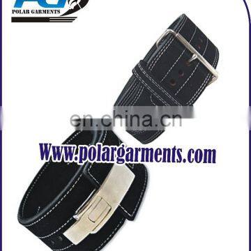 Weight lifting Leather Lever Belt / Weight lifting lever belt prong