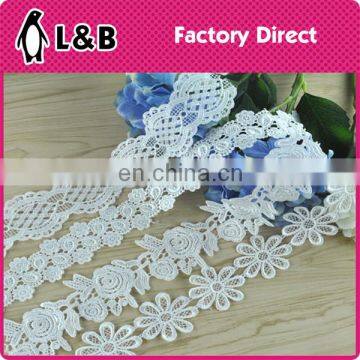 2017 Hot Sale White Polyester Garment Embroidered Lace photo-5