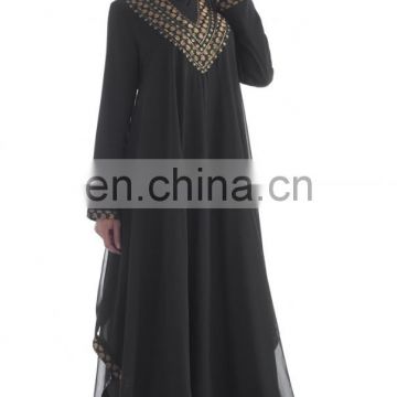 Beautiful Black sheer georgette abaya dress for women