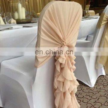 silk chiffon fabric chair sash wedding chair hood