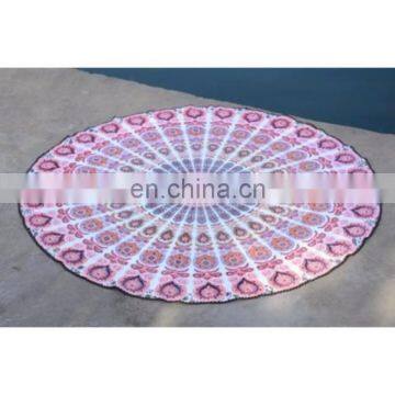 Round mandala beach towel