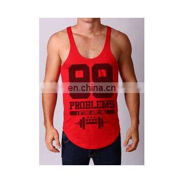 y back customized gym singlets - Y back singlet with customized printing logo - Cheap singlets - fashion gym singlets