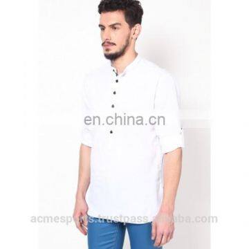 mens kurta - Mens Designer Party Wear Short Cotton Kurta Shirt