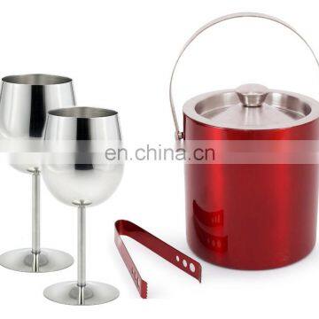 Bar Tool Set 100% Stainless Steel Cocktail Shaker Set With Base