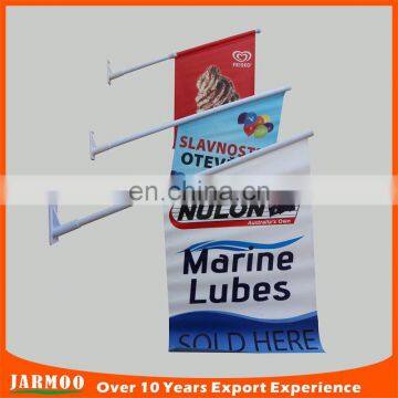 customized shape plastic flagpole wall mount vertical advertising banner