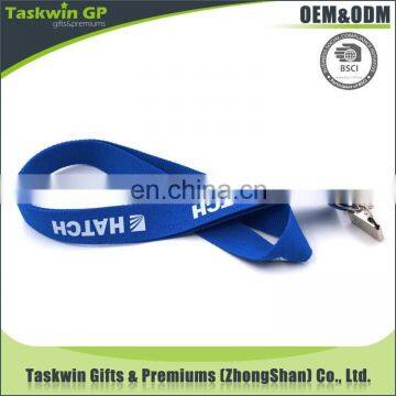 New arrival custom cheap printed polyester blue lanyards no minimum order