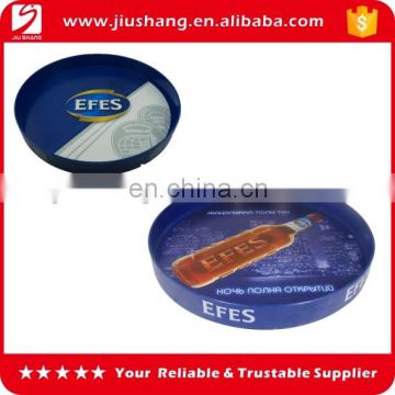 Custom non-slip plastic food serving tray with logo printed on film