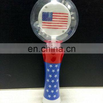 Light Up Magic Spinning American Flags & glow spinner wand for American National Day Party