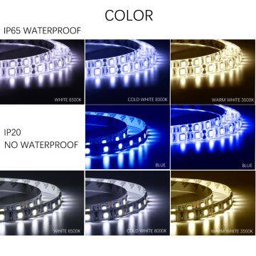 DC12V LED Strip 5050 60LEDs /m 5M IP20 IP65 LED Flexible Strip Light 5050 SMF + DC12V Adapter White / Warm White photo-5