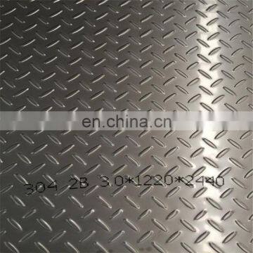 High Quality 316L 2B Stainless Steel Checkered Plate Price 1mm/2mm/3mm Thickness