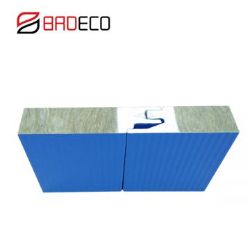 Fireproof Eco-friendly Insulated PU Seal Rock Wool Sandwich Panel