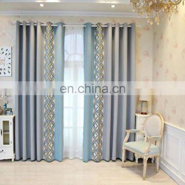 Linen Look Blackout Jacquard Curtain For Home 100% polyester