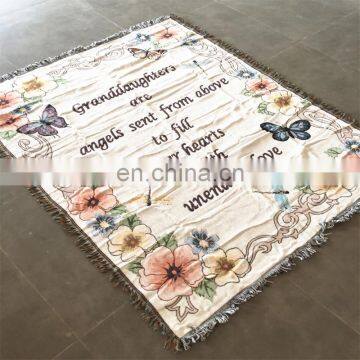 RAWHOUSE Woven Throw Tapestry Wall Hanging Sofa Cover Blanket With Fringe Jacquard Blanket photo-6