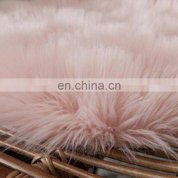 RAWHOUSE Pink White Gray Plush Skindeer Leather Carpet photo-2