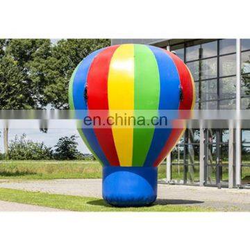 Hot Air Balloon Shaped Inflatable Ground Decoration Rainbow Color Rooftop Balloons for Party Events