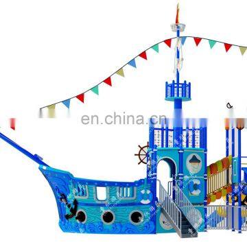 Pirate Ship Water Park  Fiberglass Aqua Water Slide For kids