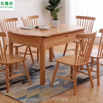 Living Room Home Furniture Elegant Rectangle Wood Dinning Kitchen Table photo-5