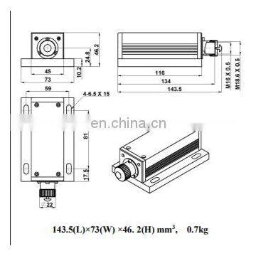 405нм 1000мВт Синий лазерный модуль для измерений photo-2