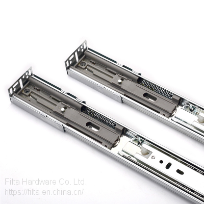 Full Extension 3 Fold Load Bearing Slide Rail Heavy Duty Slides Bottom Mount Ball Bearing Drawer Slide photo-3