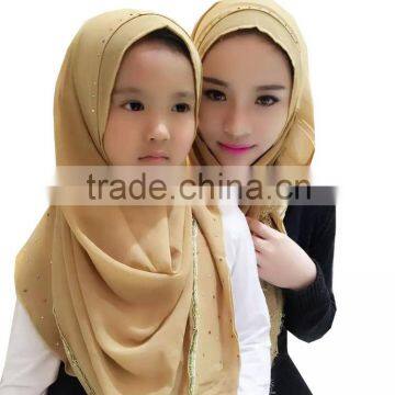 Ramadan Pretty 2016 New oversize Children girl muslim scarf instant hijab