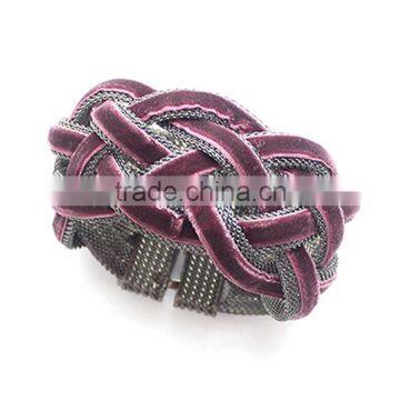 Fancy new design personalized women braided bracelet with magnetic clasp