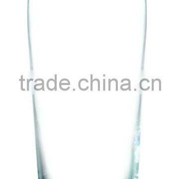 Clear beverage glass