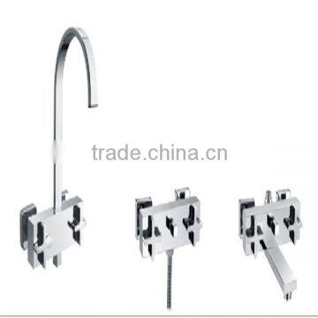 New Double Handle Brass Body Basin Faucet photo-2