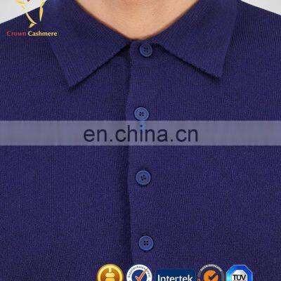 Best New Design 100% Cashmere Fashion Polo Sweater With Button for Men photo-4
