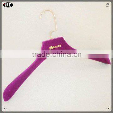 JN275 velvet flocked plastic suit hanger