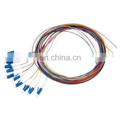 12 Color Fiber SC, SM(G.652D), pigtail SC UPC APC Single mode G652D G657A 0.9mm Fiber Optic Pigtail sc 12 core fiber pigtail