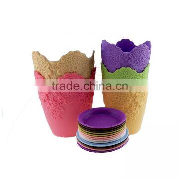 Mini Plastic Flower Seedlings Nursery Pot/ Planter / Flower Pot