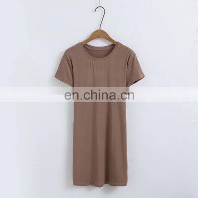 Customized Sexy Women's Back Cross Tie Rope Mid-length Short-sleeved T-shirt Women Summer New Style Dress photo-4