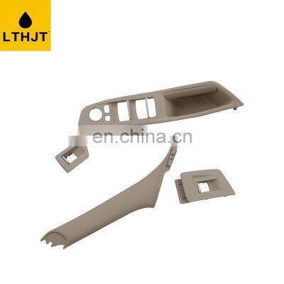 Car Accessories Auto Parts Inner Door Handle Window Switch Panel Beige White Seven Sets 5141 7225 879 51417225879 For BMW F18