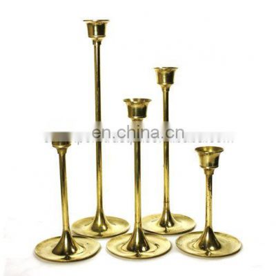 brass matte candle holder