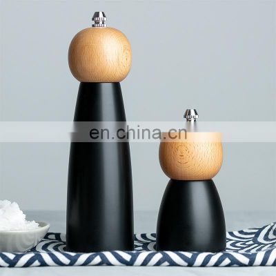 Manufacturing 2021 Kitchen Table Black Manual Bottle Salt Mill Pepper Grinder Wood