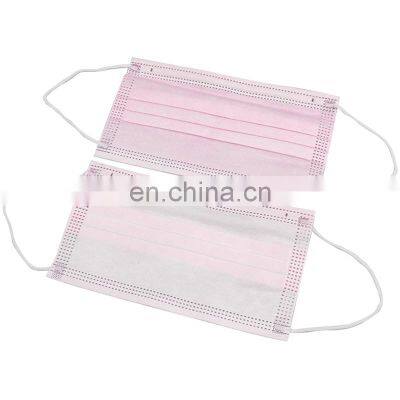 Custom Non Woven Pink Face Mask Disposable Earloop 3 Ply Mask Medical Disposable Face Mask