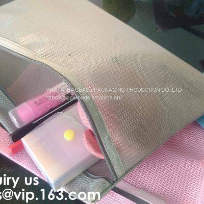 File Folder Paper Document Holder Receipts Organizer Zipper Storage Bag,Zipper Packs for School Office Stationery Slider