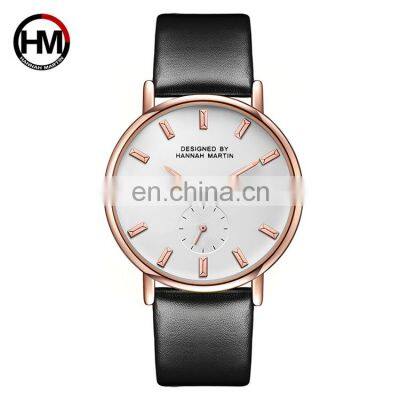 HANNAH MARTIN 2138 Ladies Leather Strap New Style Watch Analog Quartz Simple 2019 Ladies Fashionable Watch