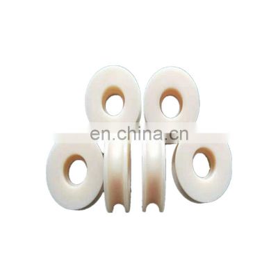 Nylon pulley white Nami rope bolt pulley special-shaped part MC pouring white nylon wheel liner