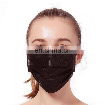 Factory direct medical mask type iir Nonwoven Black Surgical Face Mask