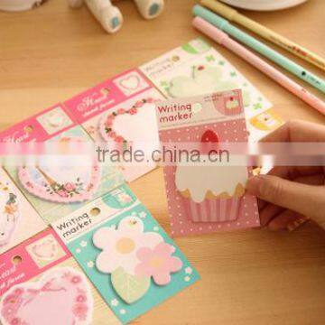 Heart , flower memo pad, Creative & fresh