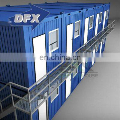 QingDao modern prefabricated 30m2 50m2 homes sandwich panels flat pack shipping container fabricated double story house