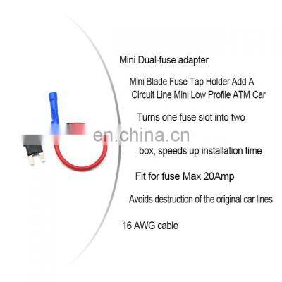 Mini Fuse Holder Small Car Circuit Tap Standard ATM Blade Micro Adapter photo-3