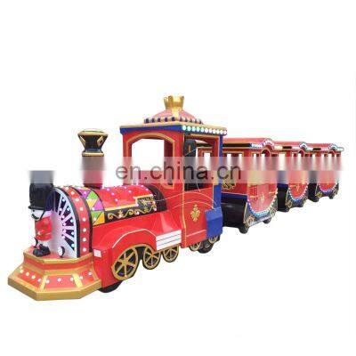 Cheap train rides Crown design trackless train for park